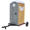 portable restroom on a trailer